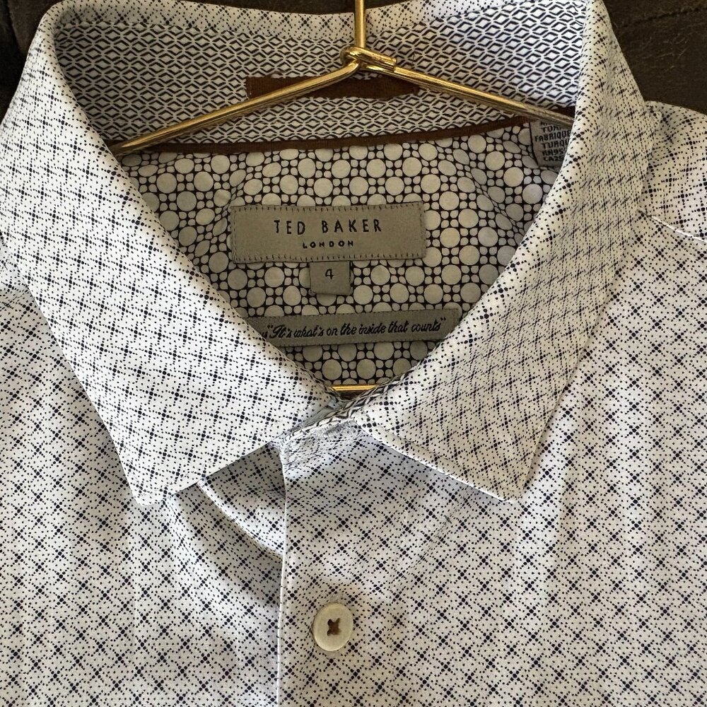 Ted Baker Mens Short sleeve button down shirt Sz 4/large
